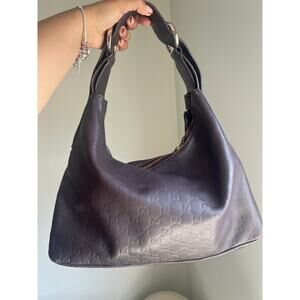 Gucci Horsebit Guccissima Leather Hobo Bag Dark Brown